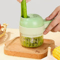 Rechargeable 4 In 1 Electric Vegetable Cutter With Multi-Function Slicer